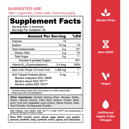 Zero Sugar Apple Cider Vinegar+ Gummies