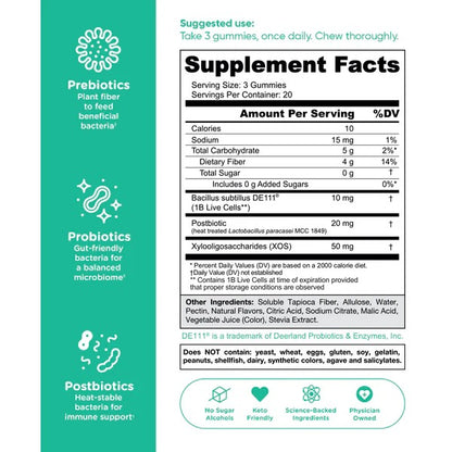 Zero SugarPre+Post+Probiotics Gummies